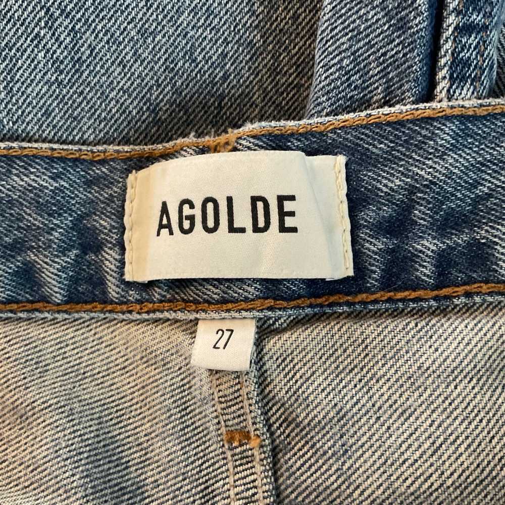 AGOLDE Arc Criss Cross Jean Conclusion Blue Wide Leg Denim Pants 27 NEW Jeans - Picture 9 of 13